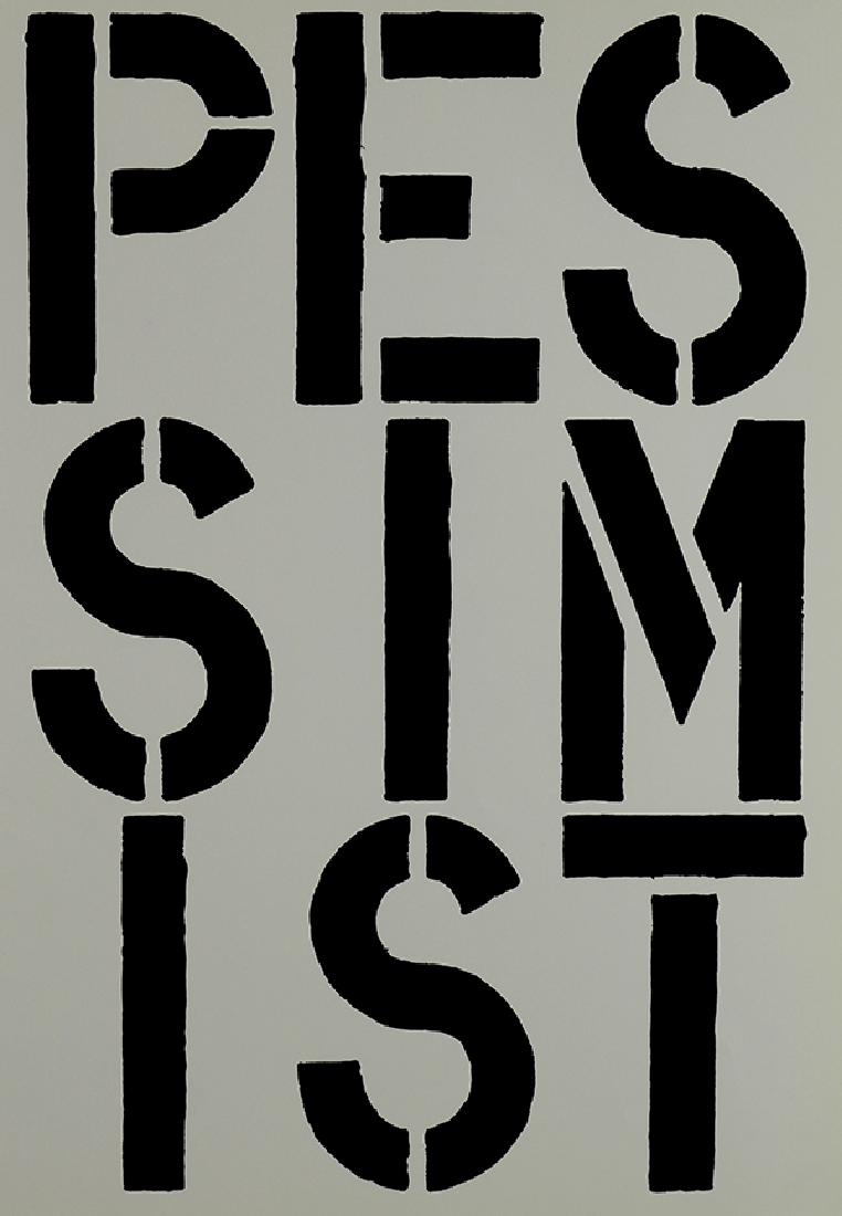 Print, Christopher Wool, Pessimist (1 of 2)