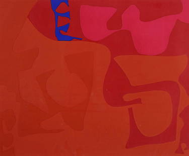 Print, Patrick Heron: Patrick Heron (British, 1920-1999), Abstract Form, 1973, screenprint, pencil signed and dated lower right, edition 64/72, image: 17"h x 20.25"w, overall (with frame): 25.25"h x 28.25"w