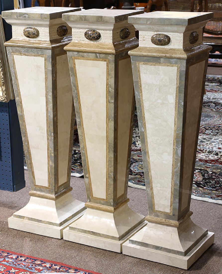 (lot of 3) Classical style faux marble pedestals (1 of 3)