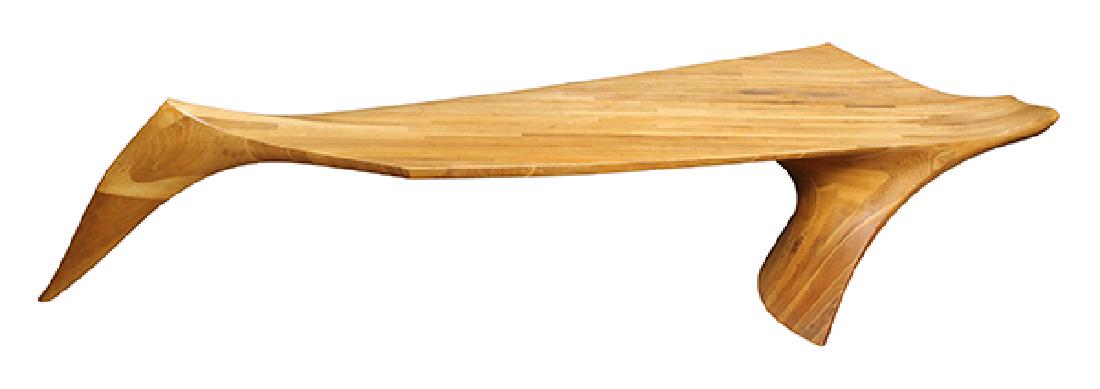 Jack Rogers Hopkins sculpted low table, having a shaped (1 of 8)