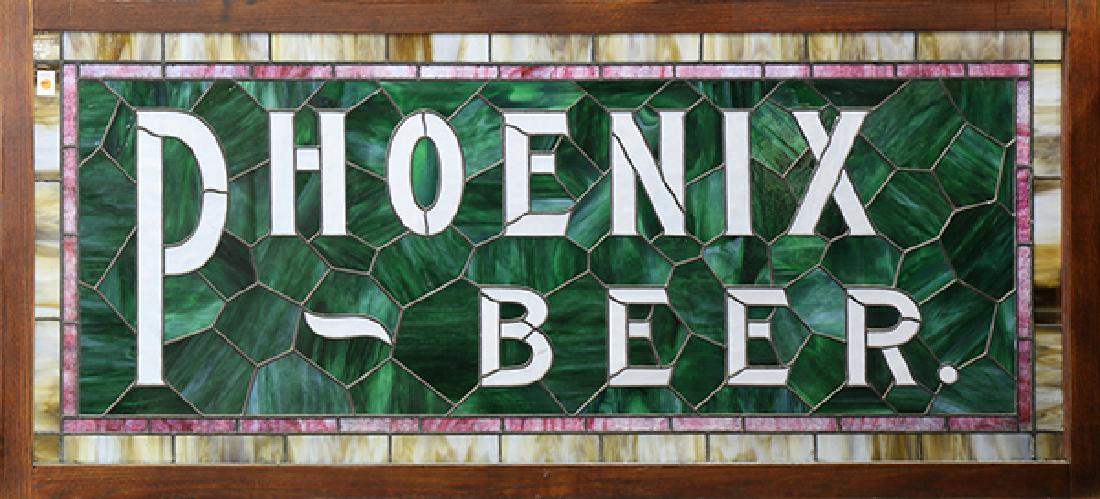 Stained Glass Phoenix beer advertising sign (1 of 1)