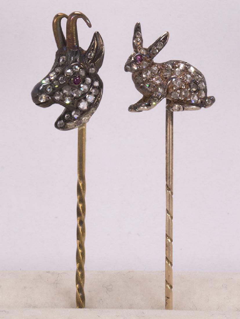 (Lot of 2) Victorian diamond, silver-topped and gold (1 of 3)