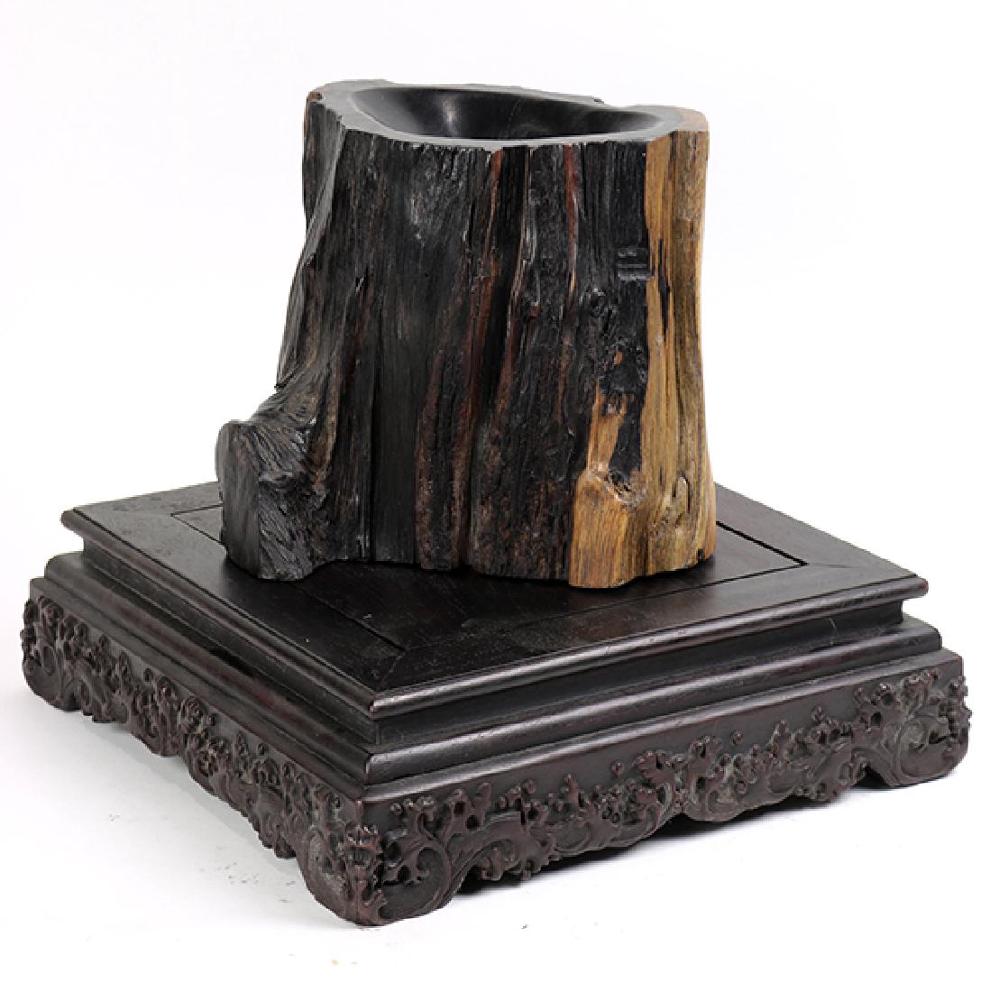 Chinese Wood Brush Pot/ Stand (1 of 5)