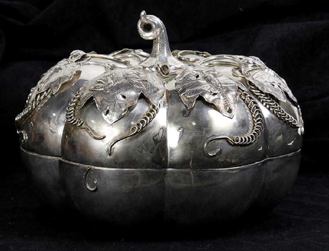 Chinese Silver Plated Pumpkin Sweet Meat Box (1 of 6)