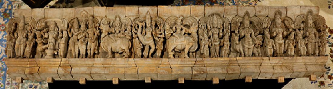 Indian Carved Wood Panel (1 of 1)