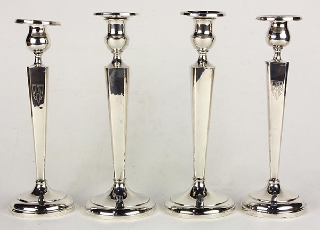 (lot of 4) Sterling weighted candlestick group (1 of 2)