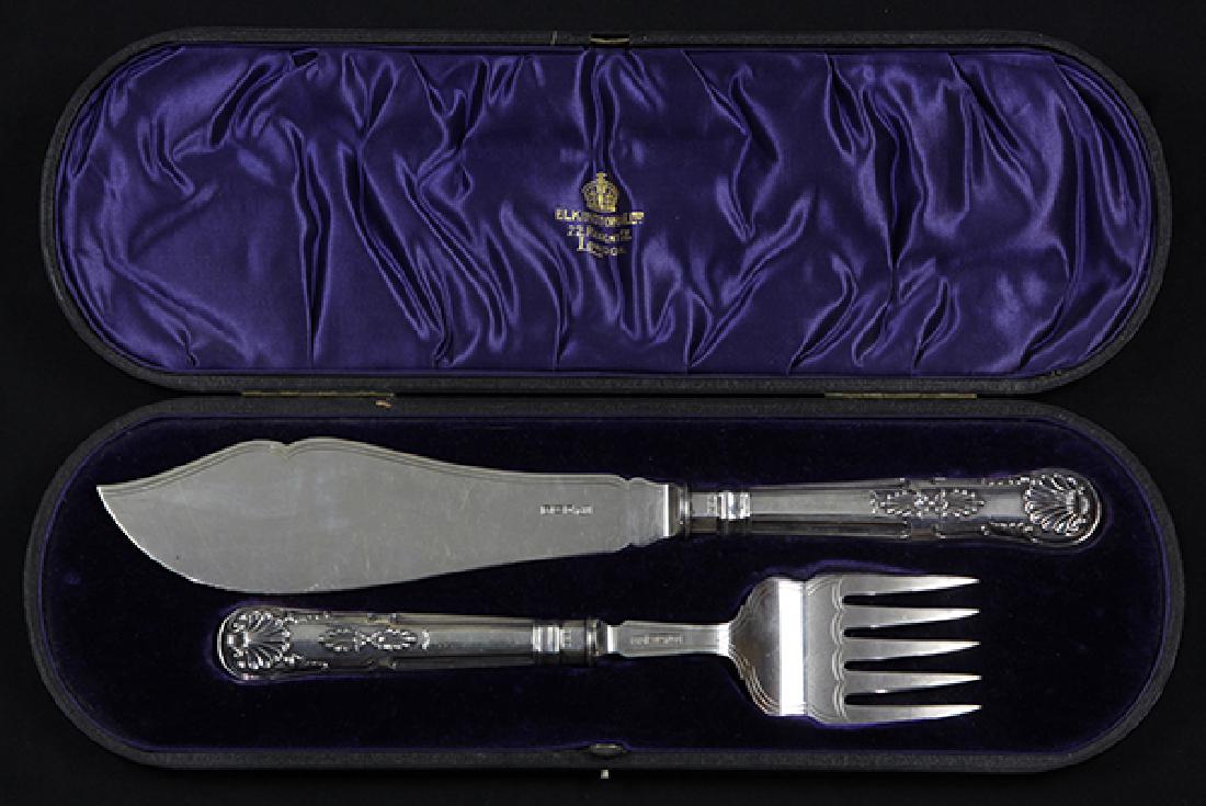 Boxed sterling silver fish servers (1 of 2)