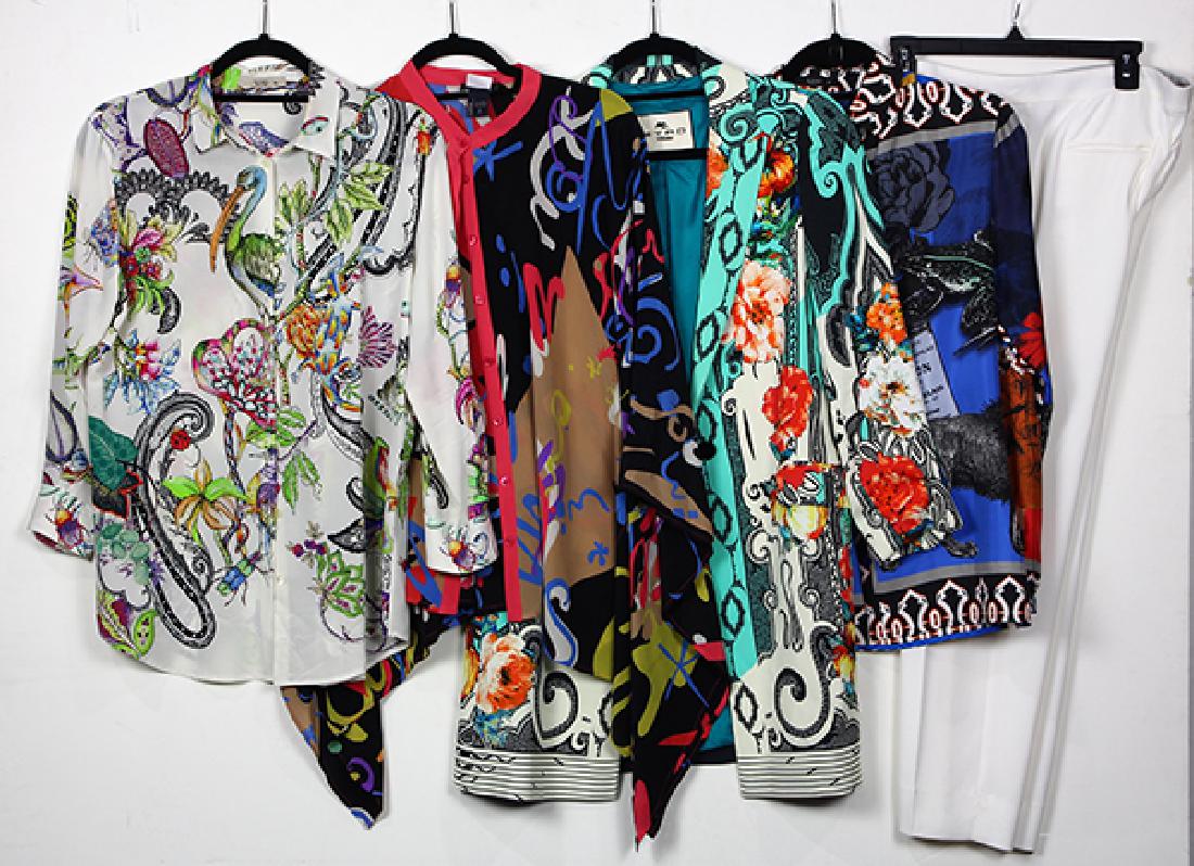 (lot of 9) Etro silk clothing group , consisting of (7) (1 of 4)