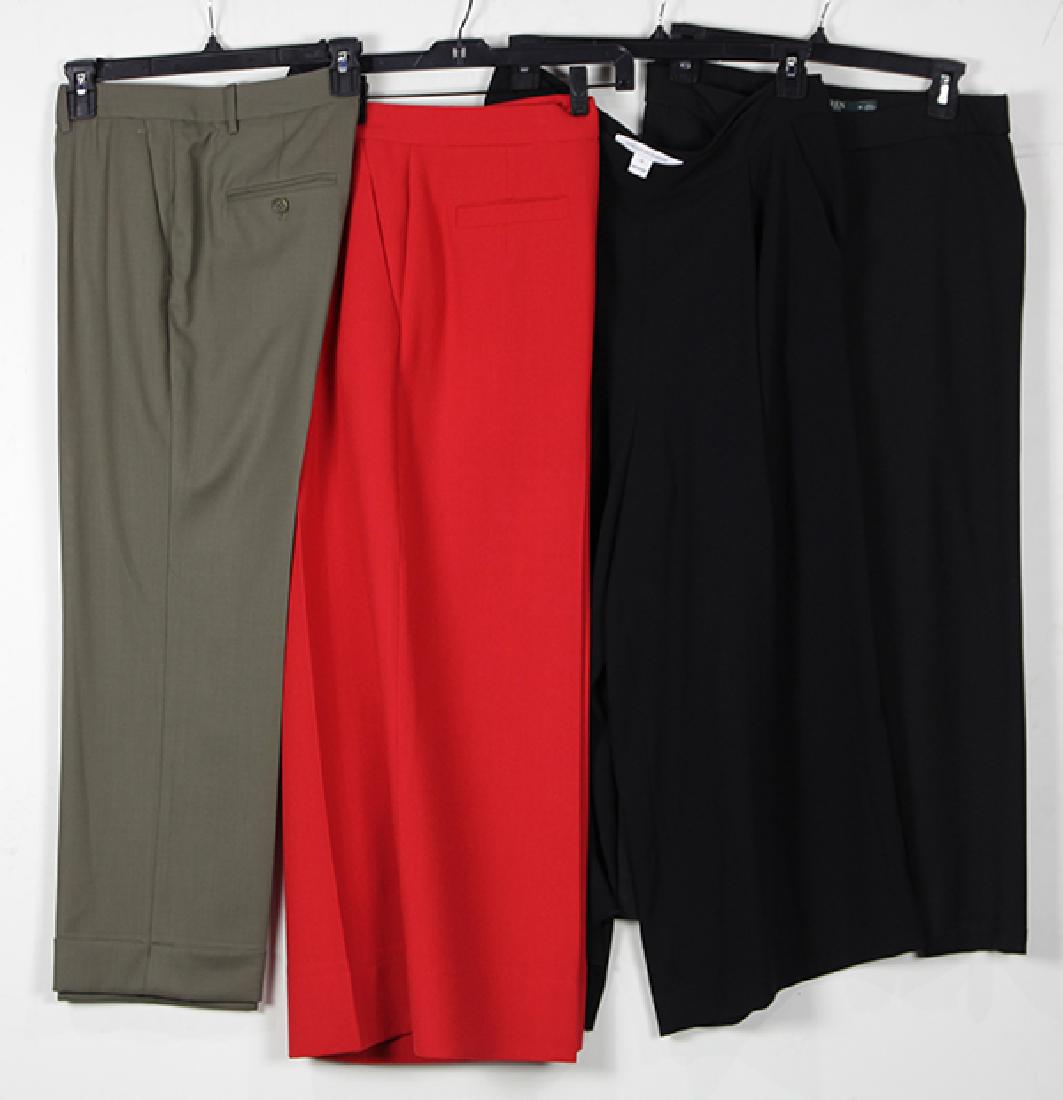 (lot of 12) Designer women's dress pants, including: (lot of 12) Designer women's dress pants, including examples by Diane von Furstenberg, Max Mara, Ralph Lauren, Escada, Valentino, Givenchy, and Alexander McQueen