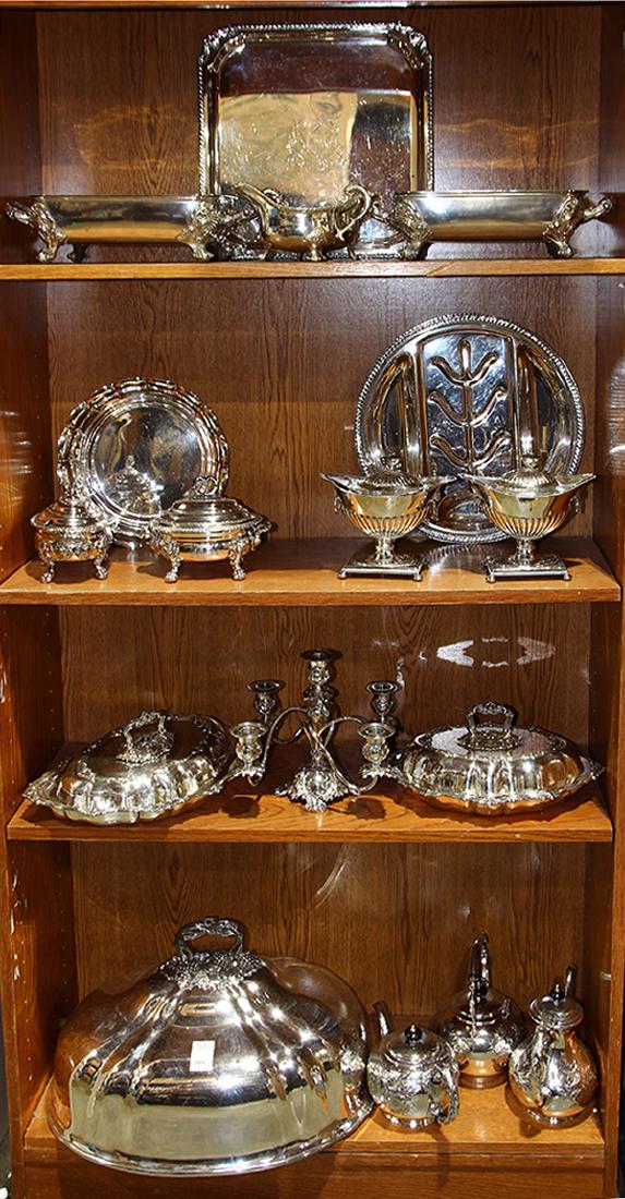 Four shelves of silver plate including George Hotel (1 of 1)