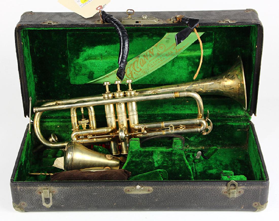 Vintage Conn trumpet in case