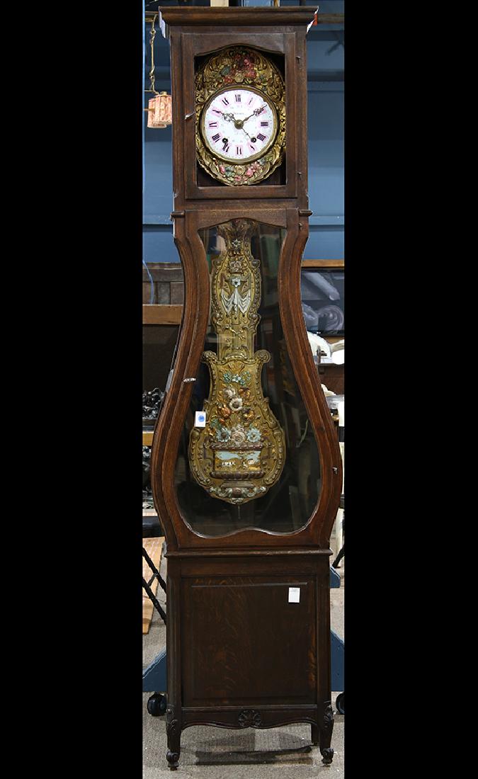 French morbier style tall case clock (1 of 3)