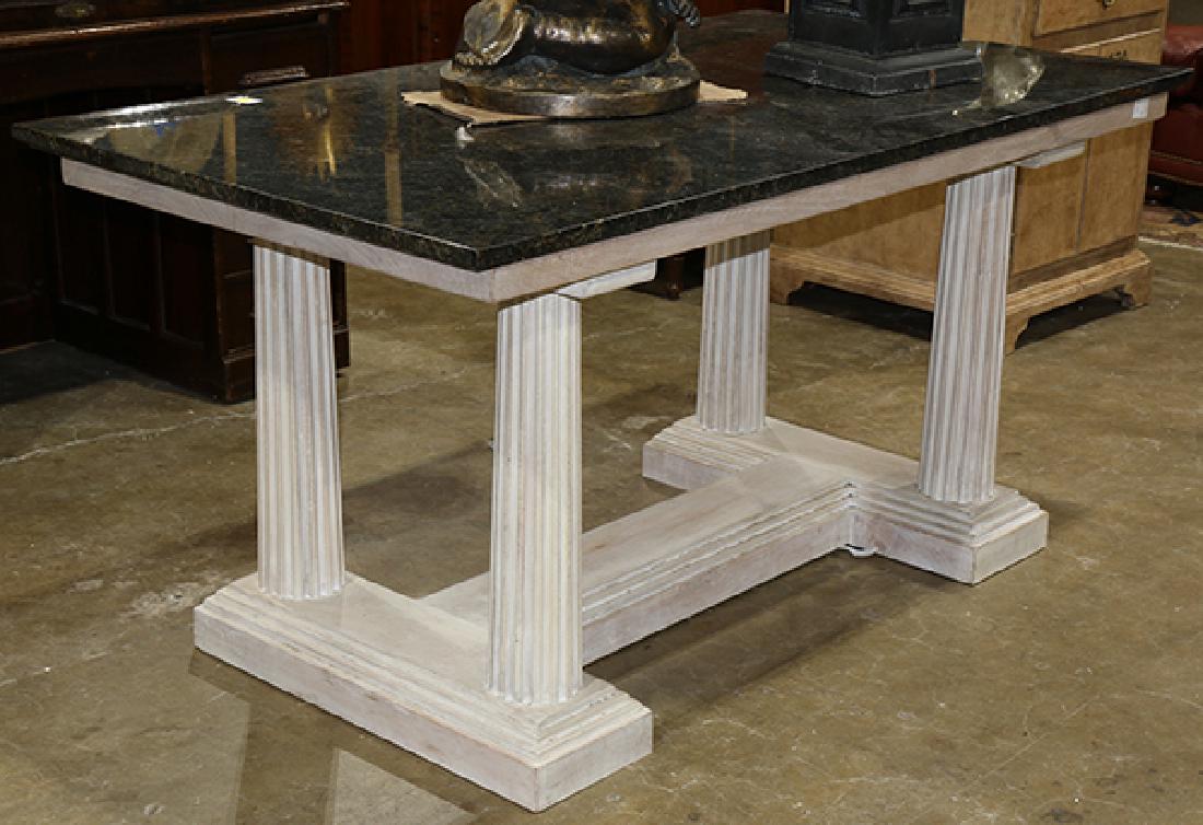 Neoclassical style library table, having a rectangular (1 of 2)