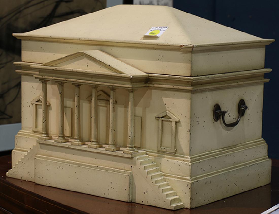 Classical style laquer document box, depicting a Greek (1 of 2)