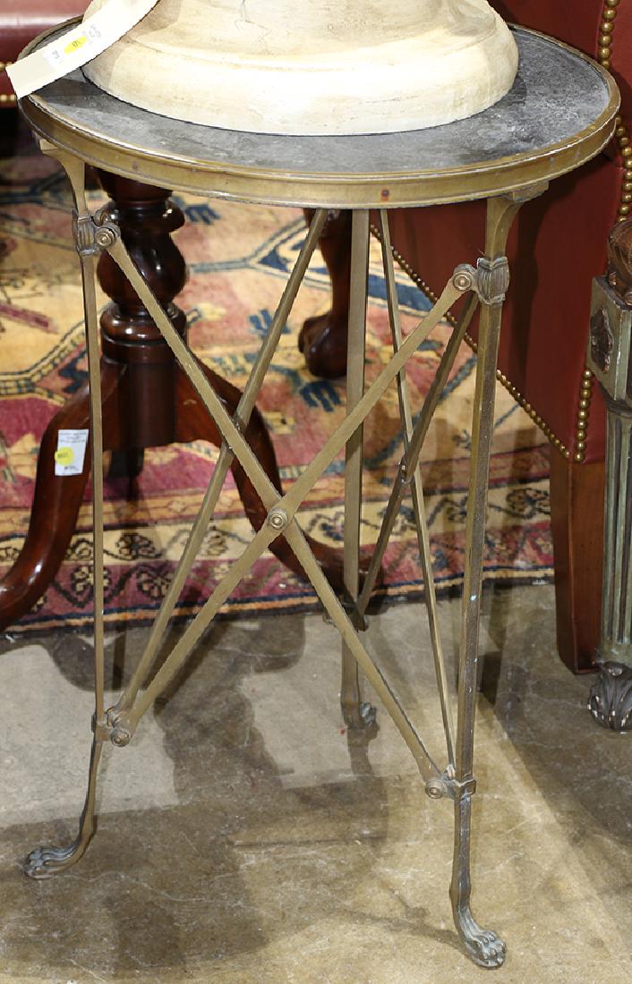 Maison Jansen style gueridon, having a circular slate (1 of 1)