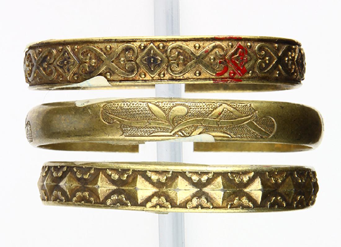(Lot of 3) Chinese silver bracelets (1 of 2)