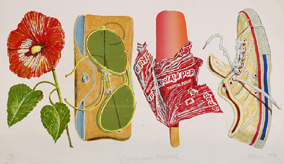Print, Don Nice: Don Nice (American, b. 1936), "Tropical Punch," 1994, lithograph in colors, pencil signed lower right and dated, titled lower center, edition 3/50, overall (sheet/unframed): 29"h x 45"w