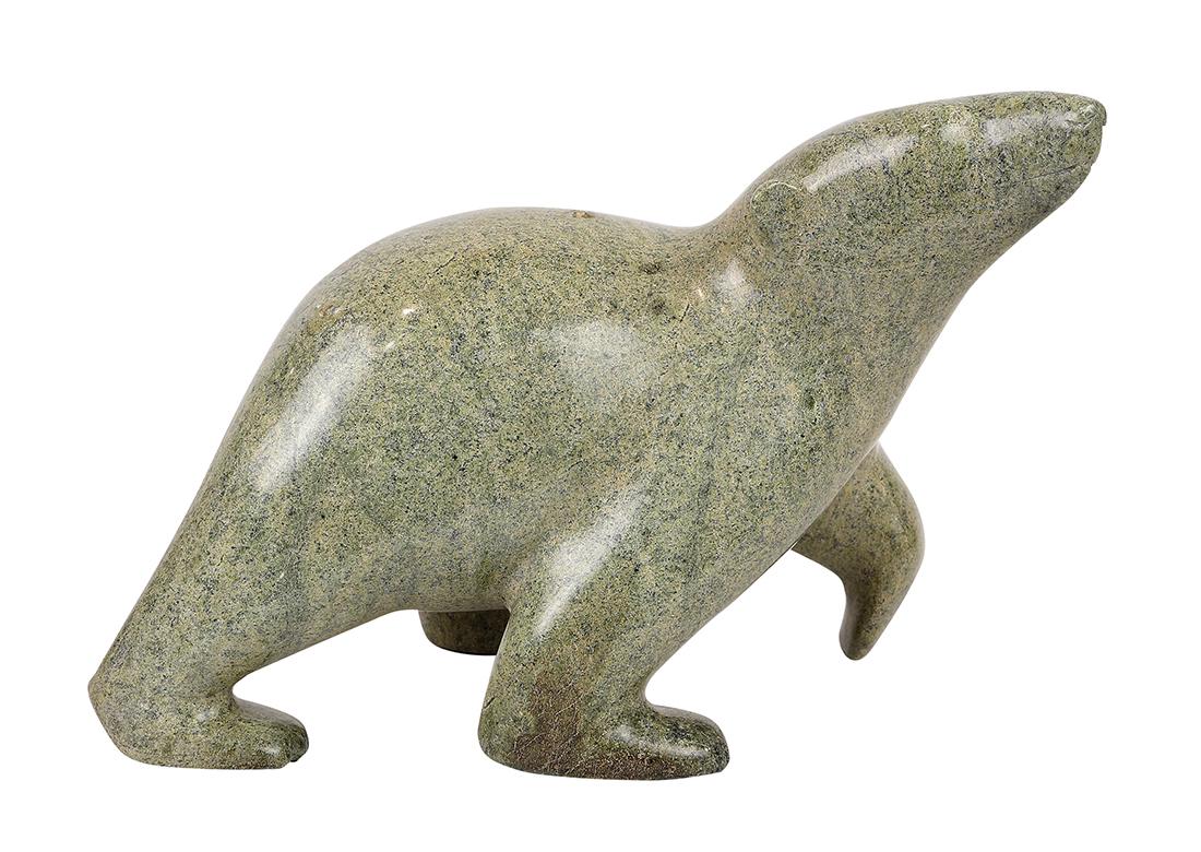 Nuna Parr (1949-) Inuit  polar bear sculpture, depicted (1 of 6)