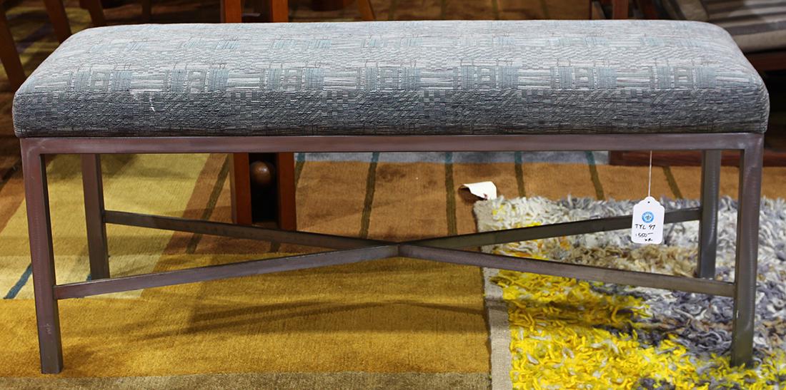 Italian Moderne style window bench, having a green (1 of 4)