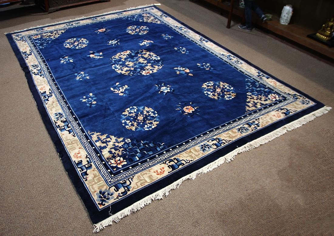 Chinese floral decorated rug c (1 of 2)