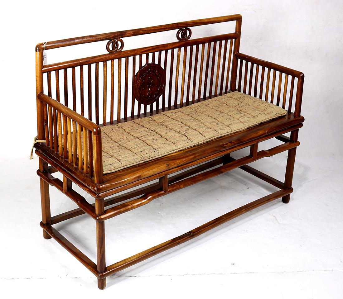 Chinese Wood Settee (1 of 7)