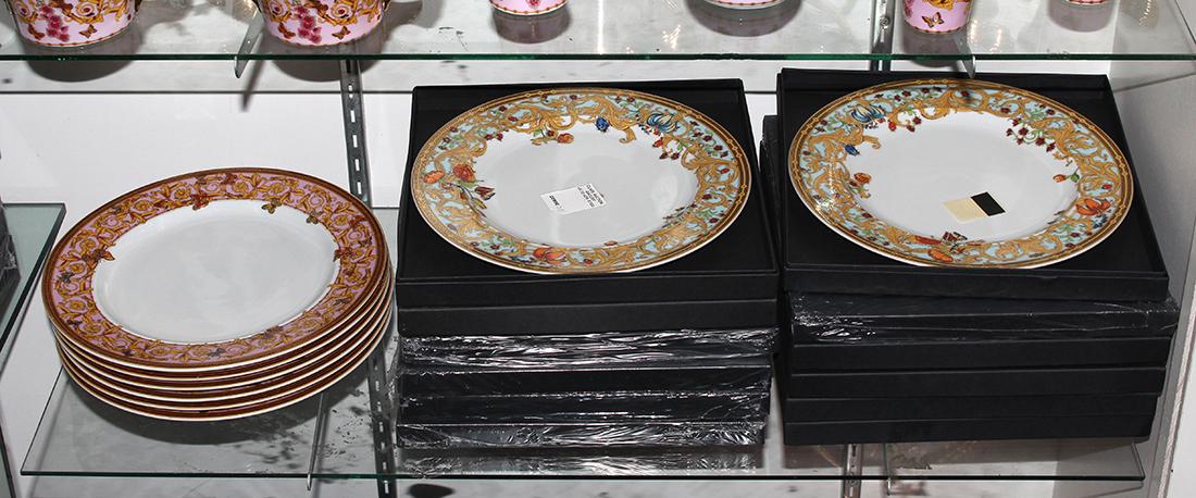 (lot of 36) Versace for Rosenthal porcelain group, (1 of 2)