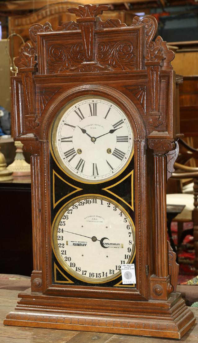 Waterbury Clock Co. calendar clock Dec 16, 2017 Clars Auction