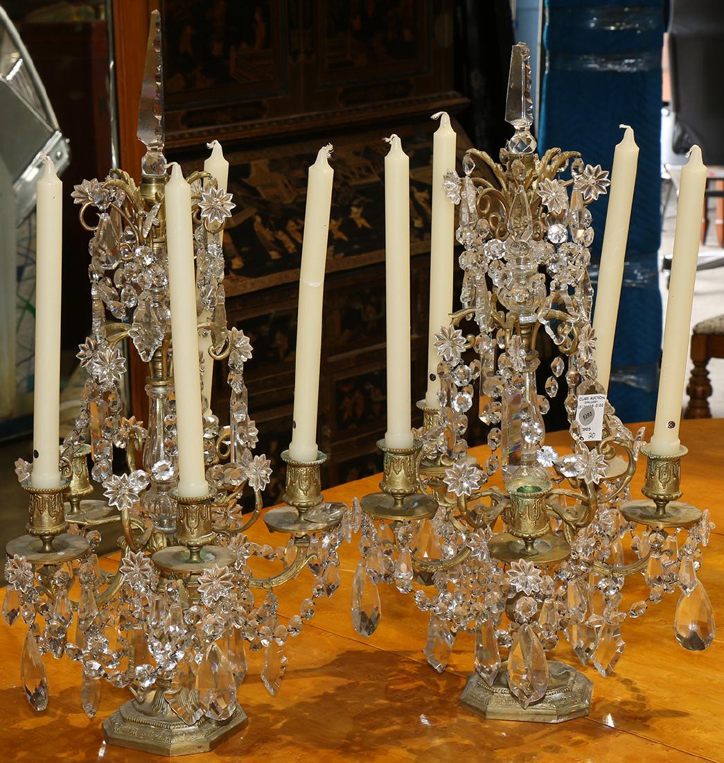 (lot of 2) Louis XV style candelabra, having five (1 of 1)