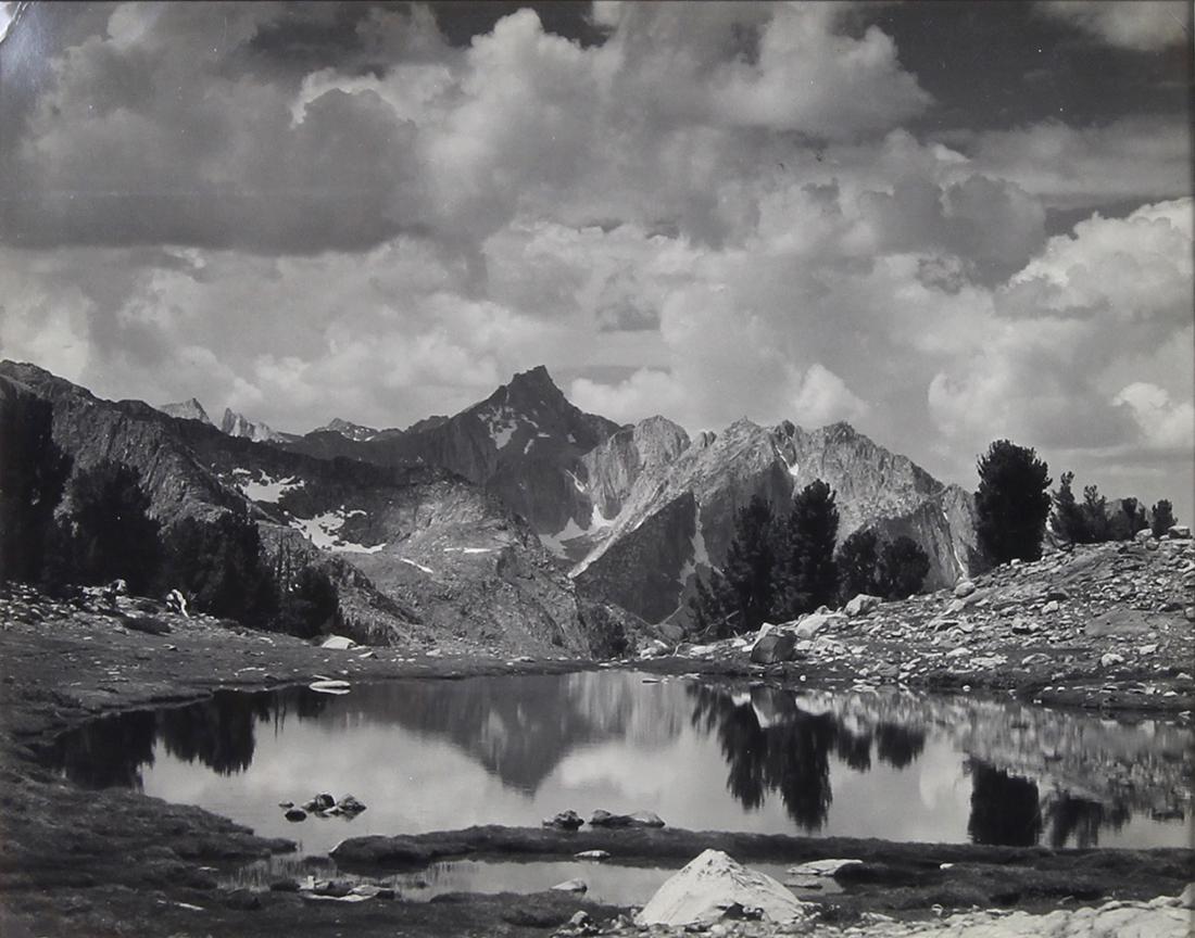 Photograph, Ansel Adams: Ansel Adams (American, 1902-1984), "Mount Clarence King, Kings Canyon National Park," circa 1925, gelatin silver print, artist's name in pencil verso, sight: 10"h x 13"w, overall (with mat): 16"h x 20