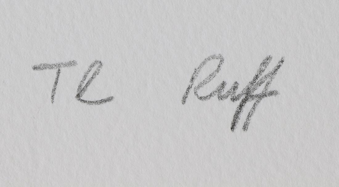 Photograph, Thomas Ruff: Thomas Ruff (German, b. 1958), "Nudes," 2000, pigment print, pencil signed verso, edition 23/50, image: 14"h x 9.5"w, sheet (unframed): 29.5"h x 23.5"w