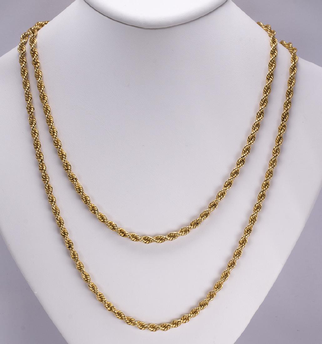 18k yellow gold rope chain (1 of 2)
