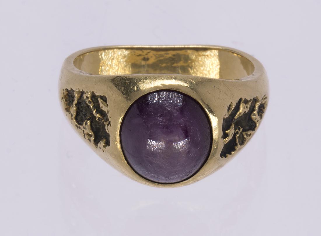 Star ruby, 14k yellow gold ring (1 of 3)