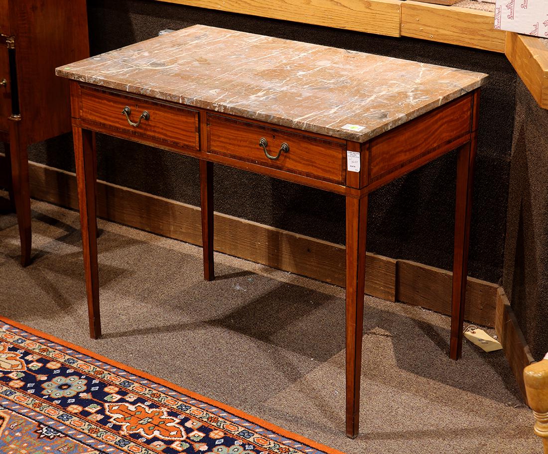 Edwardian inlaid console table (1 of 3)
