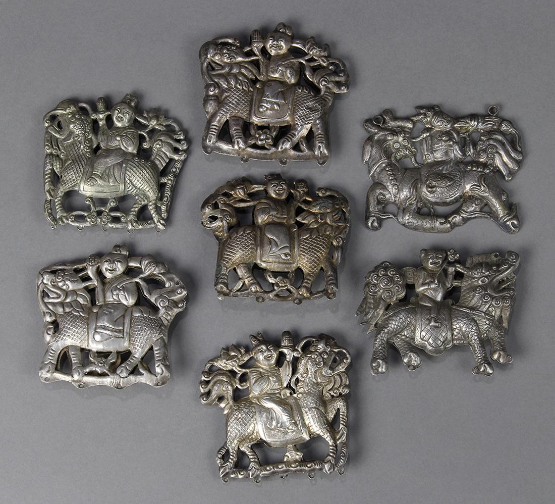 Chinese Silver Plaques, Qilin (1 of 2)