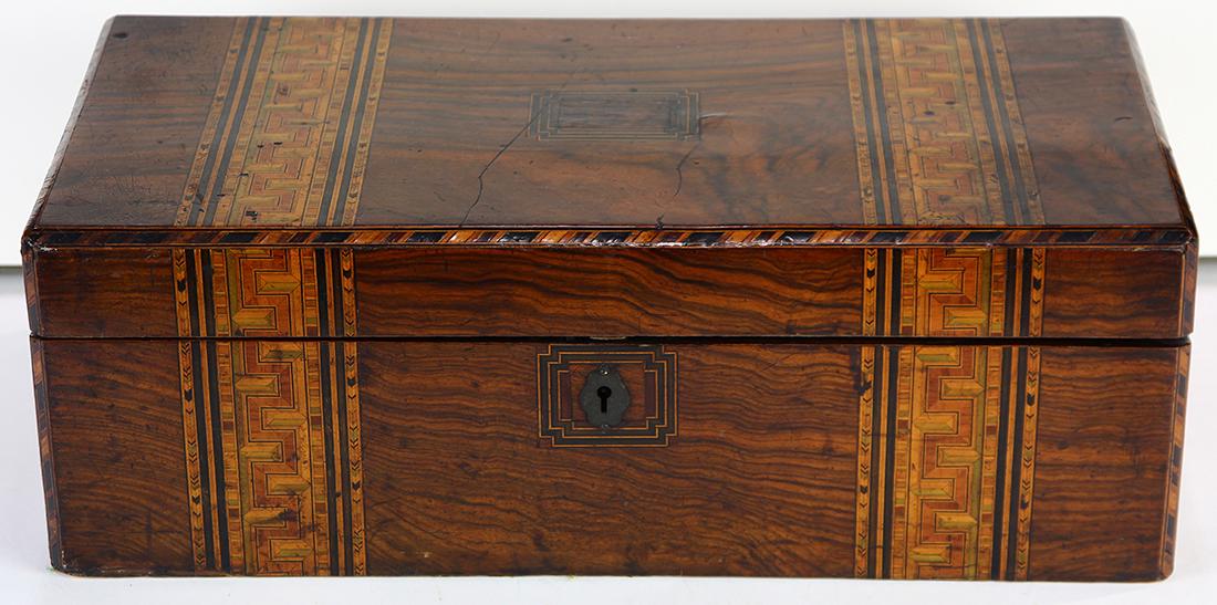Edwardian inlay lap desk, late 19th/ 20th Century, (1 of 4)