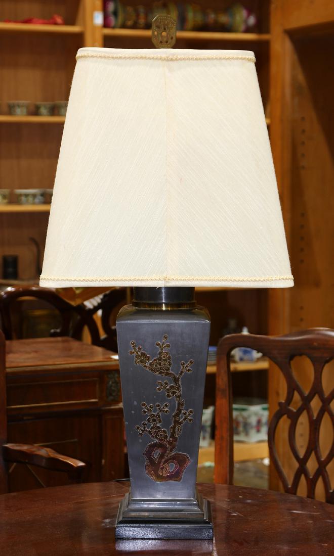 Asian style mixed metal lamp (1 of 3)