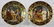 (lot of 2) German Dresden hand painted and partial gilt