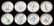 (lot of 8) Royal Copenahagen Flora Danica bread plates