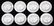 (lot of 8) Royal Copenahagen Flora Danica bread plates - 2
