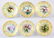 (lot of 6) Haviland Limoges polychrome decorated