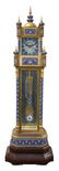 Custom cloisonne and gilt bronze tall case clock
