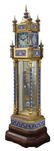 Custom cloisonne and gilt bronze tall case clock - 2