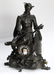 Continental bronze figural mantle clock, depicting Don