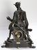 Continental bronze figural mantle clock, depicting Don - 4