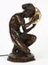 Art Nouveau patinated bronze table lamp - 2