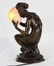 Art Nouveau patinated bronze table lamp - 4