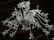 Large Murano colorless glass chandelier