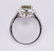 Sphene, diamond and 14k white gold ring - 3