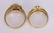 (Lot of 2) Ruby, emerald and 18k yellow gold rings - 3