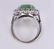 Jadeite, diamond and 14k white gold ring - 3